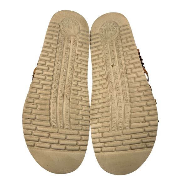 Mephisto Women’s Brown Leather Strappy Slide Sandal Size 37 US 7 - Picture 9 of 12